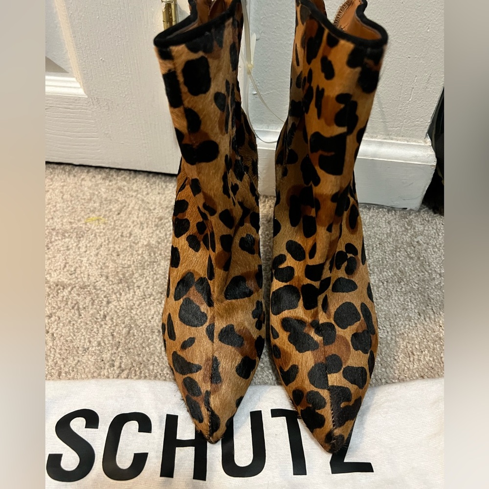 Brand new - Schutz booties pony hair leopard print 🔥🔥 - Picture 7 of 7